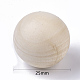 天然木製丸玉  DIY装飾木工ボール  未完成の木製の球  穴なし/ドリルなし  染色されていない  無鉛の  アンティークホワイト  24~25mm WOOD-T014-25mm-3