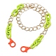 Collares de cadena de aluminio y acrílico personalizados NJEW-JN02911-01-1