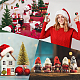 Arricraft 80 個 10 スタイルのクリスマステーマのワインボトルカバーセット  毛糸の帽子も含めて  プラスチックの帽子と毛糸のスカーフ  ミックスカラー  85x45x2~16mm  内径：27.5mm  8個/スタイル AJEW-AR0001-65-6