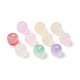 Opaque Spray Painted Glass Beads GLAA-D006-13-1