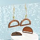 18pcs 3 pendentifs en bois de noyer de style WOOD-LS0001-43-6