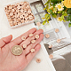 OLYCRAFT 104 Pcs 10mm Alphabet Wooden Beads Round Flat Alphabet Beads Natural Beech Flat Wooden Beads with 1.6mm Hole Wooden Loose Beads with Initial Letter for Jewelry Making and DIY Crafts - 4Sets WOOD-OC0002-68-3