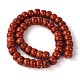 Piane rotonde perline di diaspro rosso naturale G-F167-02-2
