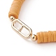 Polymer Ton Heishi Perlen Stretch Armbänder BJEW-JB05918-3