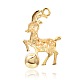 Christmas Reindeer/Stag Alloy Pendants ALRI-E135-I01-G-2