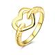 Veri anelli da donna con cuore in ottone placcato oro 18k RJEW-BB07658-8A-1