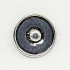 Argent émail d'alliage de zinc ton plat rond antique avec boutons pression de bijoux de basket-ball SNAP-M058-15-FF-2