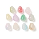 Opaque Spray Painted Glass Beads GLAA-D006-09-1