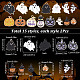 SUNNYCLUE 1 Box 30Pcs Halloween Charms Ghost Enamel Charm Jack-O-Lantern Charms Small Pumpkin Witch Hats Wizard Hat Charm Black Cat White Spooky Charms for Jewelry Making Charm DIY Craft Supplies ENAM-SC0003-42-2