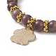 Cat Eye Round Beads Beaded Bracelets BJEW-JB09050-6
