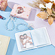 OLYCRAFT 2Pcs 2 Styles Mini Photo Album Photocard Holder Book 3 Inch/8cm Pink Butterfly Heart Hollow Card Binder Portable Picture Storage with Butterfly Bear Pendant for Collecting Picture - 40-Pocket DIY-OC0010-77-5
