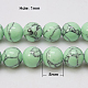 Kunsttürkisfarbenen Perlen Stränge TURQ-H038-8mm-XXS19-2