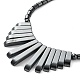 17.5 inch Non-Magnetic Synthetic Hematite Necklace with Ship Beads Pendant IMN006-2