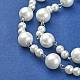 Fatti a mano rotonda perline perle di vetro catena per collane bracciali fare AJEW-JB00055-01-3