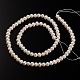 Fili di perle di perle d'acqua dolce coltivate naturali PEAR-E002-34-2