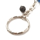 Porte-clés perles de pierres précieuses naturelles KEYC-JKC00306-5