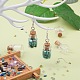 Kits de fabrication de boucles d'oreilles pendentif bouteille de souhaits diy DIY-FS0002-26-6
