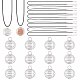 SUNNYCLUE 50Pcs Spiral Cage Pendants Necklace Making Kit Including 40Pcs Wire Cage Stone Holder 10Pcs Cotton Cord Necklace for Beginners DIY Necklace Jewellery Making Crafting DIY-SC0017-53-1