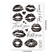 GLOBLELAND Sexy Lips Clear Stamp for Valentine's Day Love Text Silicone Clear Stamp Embossing Stencils Template for DIY Scrapbooking Cards Making Photo Album Decorative DIY-WH0448-0022-6
