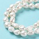 Fili di perle di perle d'acqua dolce coltivate naturali PEAR-Z002-06-4
