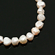 Brins de perles de culture d'eau douce naturelles PEAR-N002-04-3