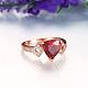Gorgeous Brass Cubic Zirconia Triangle Finger Rings for Women RJEW-BB04147-B-7RG-3