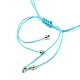 Bracelets réglables de perles tressées avec cordon en nylon BJEW-JB05489-07-3