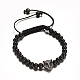 Bracelets de perles tressés ronds en 304 acier inoxydable BJEW-O124-21-2