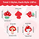 SUNNYCLUE 1 Box 30Pcs 3 Styles Red Mushroom Charms Mushroom Resin Charm Mushrooms Plants Vegetable Food Charm for Jewelry Making Charms Women Adults DIY Craft Bracelet Earrings Necklace Supplies RESI-SC0002-39-2