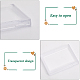 Chgcraft 4 pièces 2.8x3.9 pouces rectangle transparent acrylique timbre boîtes de rangement pour l'affichage de collection de photos CON-WH0092-32-5