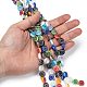 Flat Round Handmade Millefiori Glass Beads Strands LK-R004-20-5