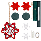 Рождественский мини-кошелек в виде снежинки своими руками DIY-WH0410-90A-1