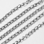 Окисленных алюминиевых витая цепи обуздать цепи, несварные, серебряные, о 3.5 широкого, 6 мм длиной