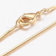 Латунные цепи змейки ожерелья MAK-L009-01G