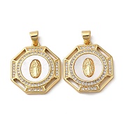 Латунные микро проложить кубического циркония подвески KK-D057-06G