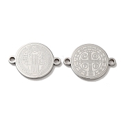 Religion 304 Stainless Steel Connector Charms STAS-C074-03C-P