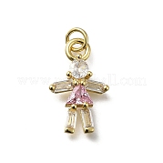 Латунные микро проложить кубического циркония подвески KK-C090-28G
