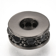 Латунные микро проложить кубического циркония бусы ZIRC-Q013-138B