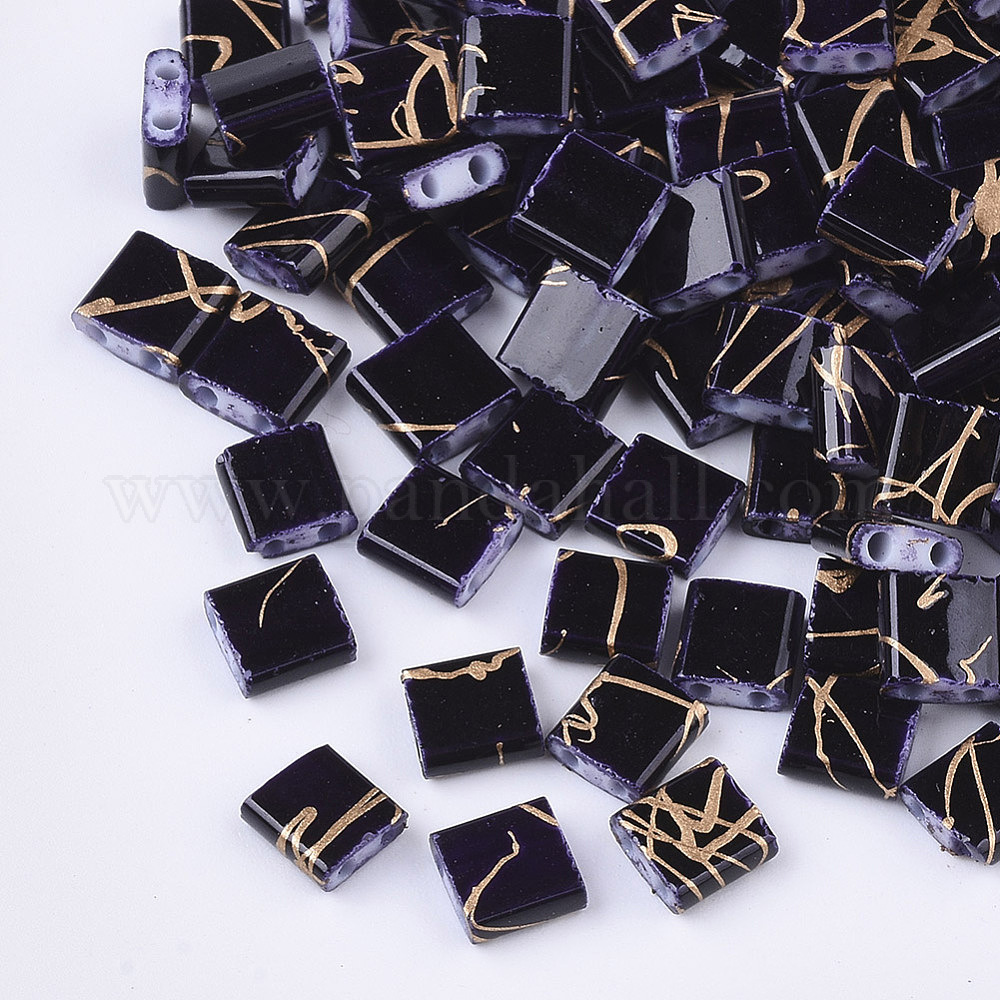 Lot de 3300 perles de rocaille en verre de 6 mm, tubes et baguettes