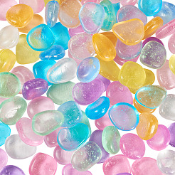 100 Stück leuchtende transparente Harz-Cabochons&nbsp;RESI-TAC0011-79