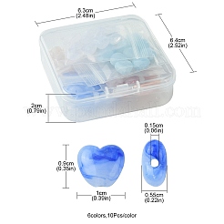 60pcs 6 Farben undurchsichtige Acrylperlen&nbsp;MACR-FS0001-69