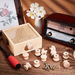 Poignées de tiroir de boîte à bijoux en bois&nbsp;FIND-WH0051-88A