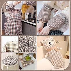Tissu en fibres de coton tartan&nbsp;DIY-WH0504-685E