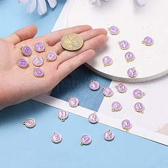 Anfangsbuchstabe a~z Alphabet Emaille Charms&nbsp;ENAM-Q437-10