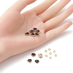 Charms del esmalte de la aleación del corazón&nbsp;ENAM-YW0002-85D