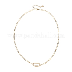 Collane con catena a graffetta con ciondolo a moschettone con vite in acciaio inossidabile 304&nbsp;NJEW-JN05860-01