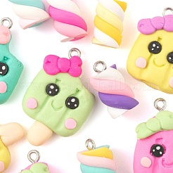 40 Stück handgemachte Charms aus Polymerton im 10 Stil&nbsp;CLAY-LS0001-13