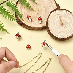 5 Stück 5 Stile Messing Emaille Charms&nbsp;KK-CJ0003-93