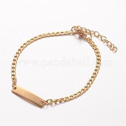 ID-Gliederarmbänder aus 304 Edelstahl&nbsp;BJEW-K136-02