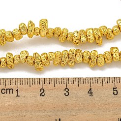 Fili di perle di roccia lavica naturale elettrodeposta&nbsp;G-I360-U02-01